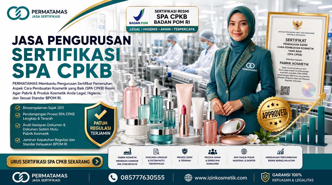 Jasa Pengurusan Sertifikat SPA CPKB BPOM Proses Lengkap Sampai Terbit